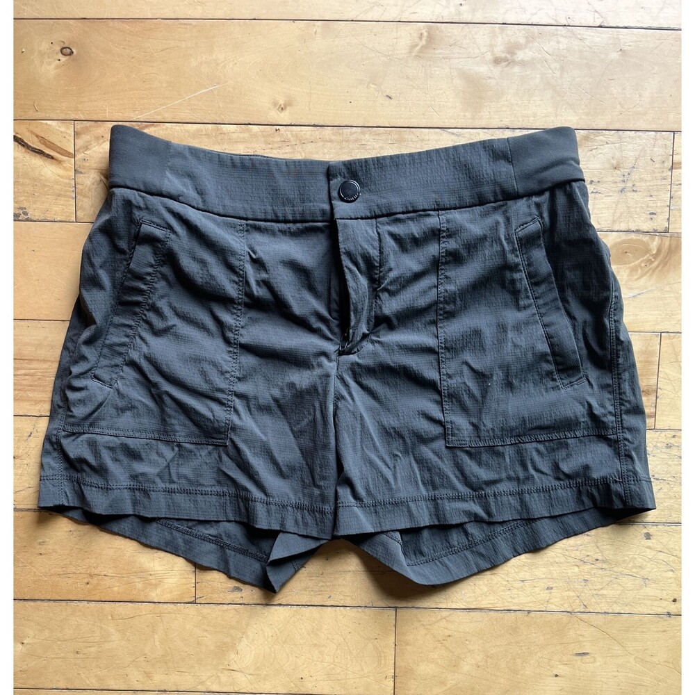 Athleta Trekkie North Shorts Gray Ripstop Hiking Athletic Travel Outdoor Size 8